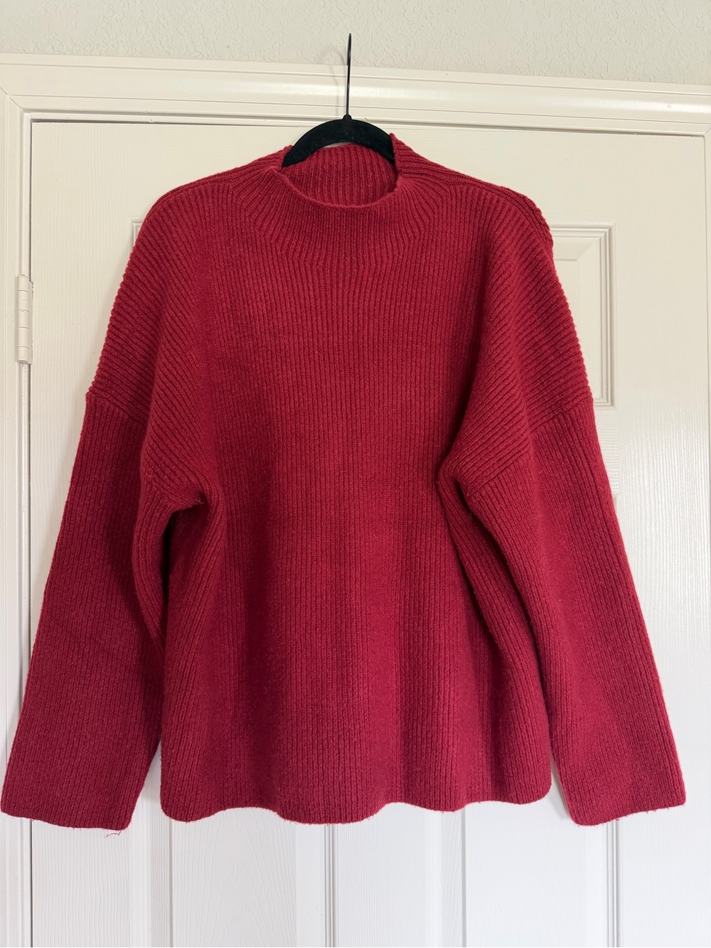 Abercrombie & Fitch Red Mockneck Sweater